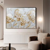 Floral 596 Canvas Art 60 x 40 cm / Black