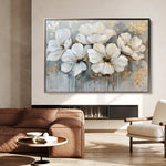 Floral 597 Canvas Art 60 x 40 cm / Black