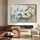Floral 597 Canvas Art 60 x 40 cm / Black