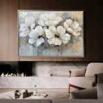 Floral 597 Canvas Art 60 x 40 cm / Black