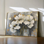 Floral 598 Canvas Art 60 x 40 cm / Black
