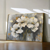 Floral 598 Canvas Art 60 x 40 cm / Black