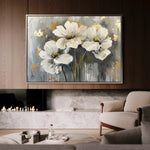 Floral 598 Canvas Art 60 x 40 cm / Black