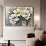 Floral 598 Canvas Art 60 x 40 cm / Black