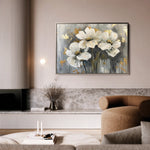 Floral 598 Canvas Art 60 x 40 cm / Black