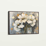 Floral 598 Canvas Art 60 x 40 cm / Black
