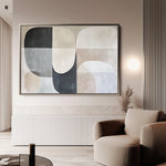 Abstract 599 Canvas Art 60 x 40 cm / Black