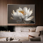 Floral 599 Canvas Art 60 x 40 cm / Black