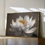 Floral 599 Canvas Art 60 x 40 cm / Black