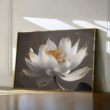 Floral 599 Canvas Art 60 x 40 cm / Black
