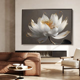 Floral 599 Canvas Art 60 x 40 cm / Black