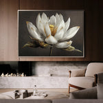 Floral 600 Canvas Art 60 x 40 cm / Black