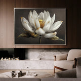 Floral 600 Canvas Art 60 x 40 cm / Black