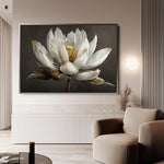Floral 600 Canvas Art 60 x 40 cm / Black