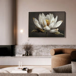 Floral 600 Canvas Art 60 x 40 cm / Black
