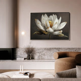Floral 600 Canvas Art 60 x 40 cm / Black