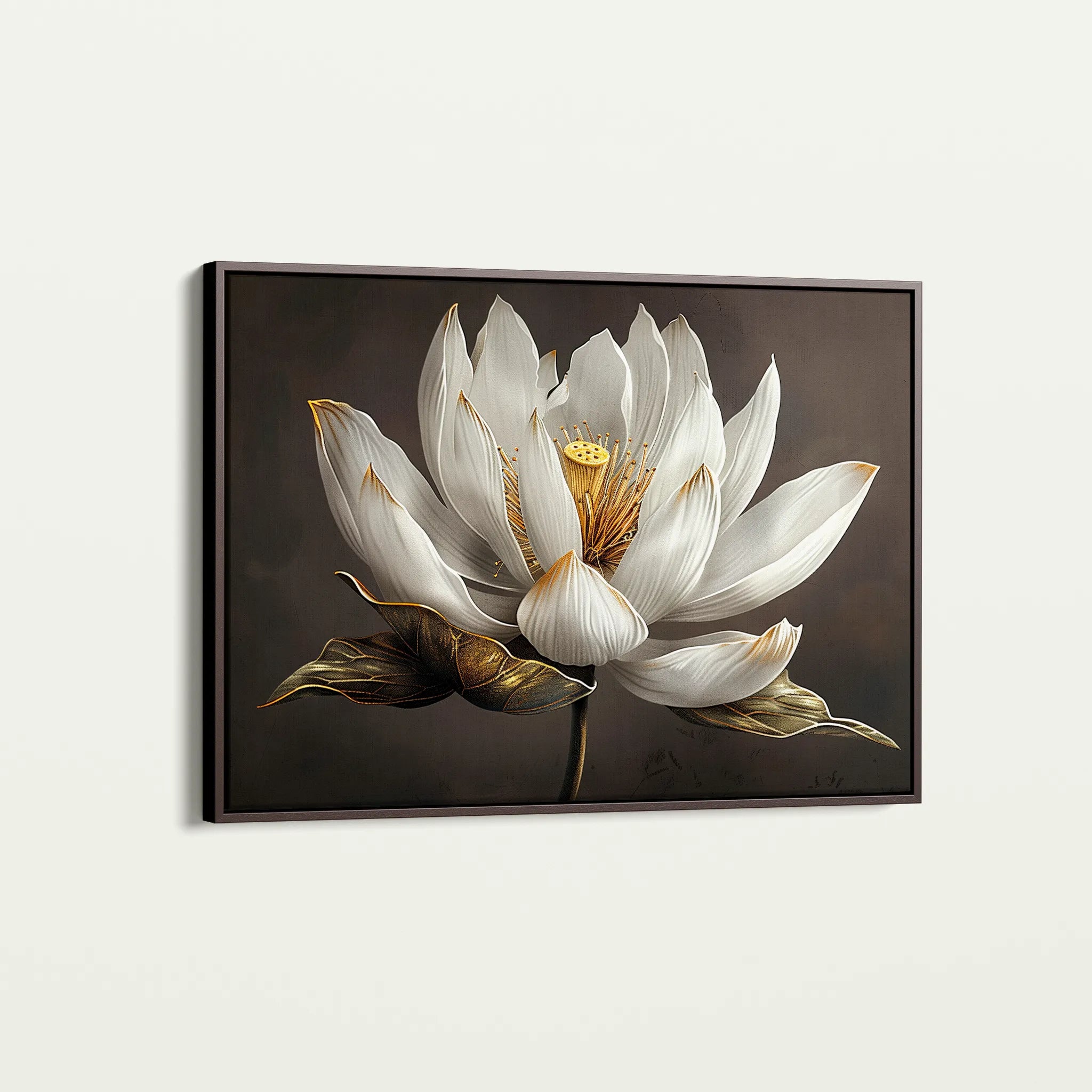 Floral 600 Canvas Art 60 x 40 cm / Black