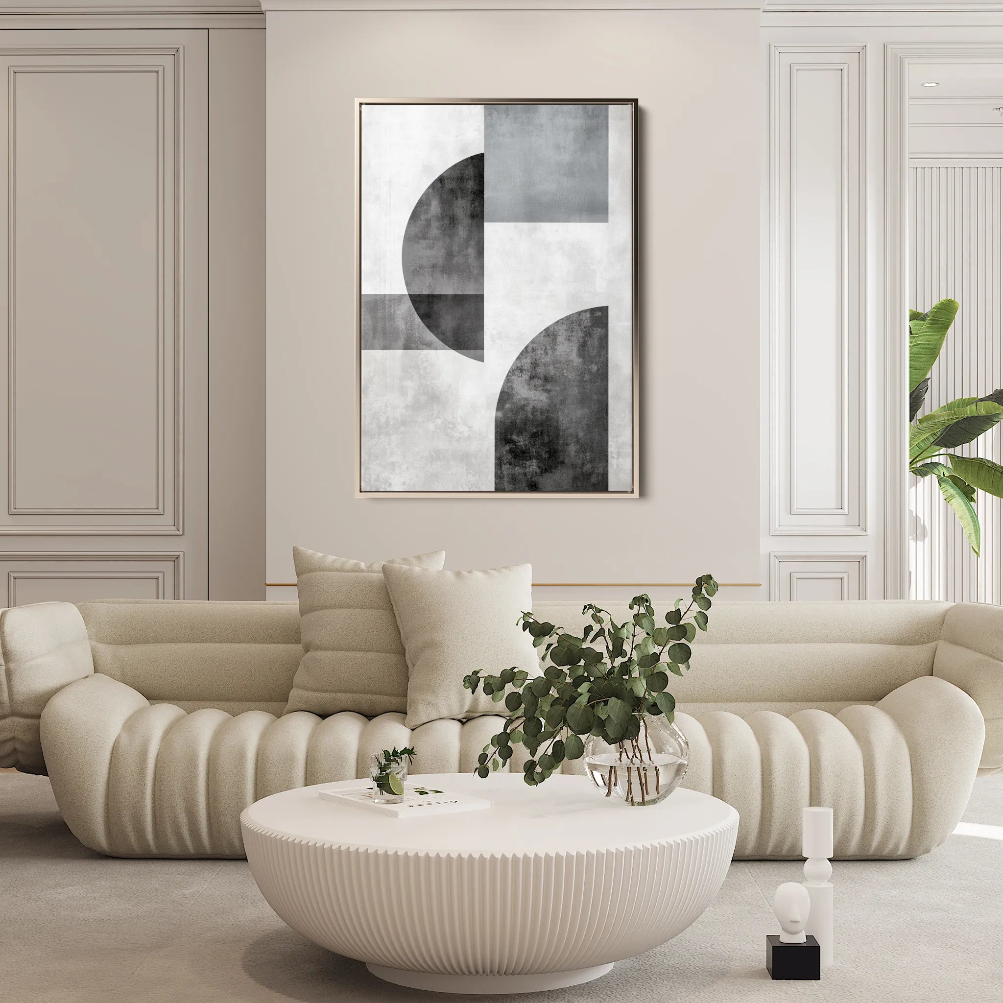 Abstract 601 Canvas Art 60 x 40 cm / Black
