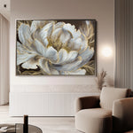 Floral 601 Canvas Art 60 x 40 cm / Black