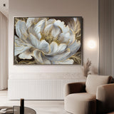 Floral 601 Canvas Art 60 x 40 cm / Black