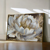 Floral 601 Canvas Art 60 x 40 cm / Black
