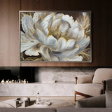Floral 601 Canvas Art 60 x 40 cm / Black