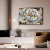 Floral 601 Canvas Art 60 x 40 cm / Black