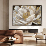 Floral 602 Canvas Art 60 x 40 cm / Black