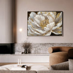 Floral 602 Canvas Art 60 x 40 cm / Black