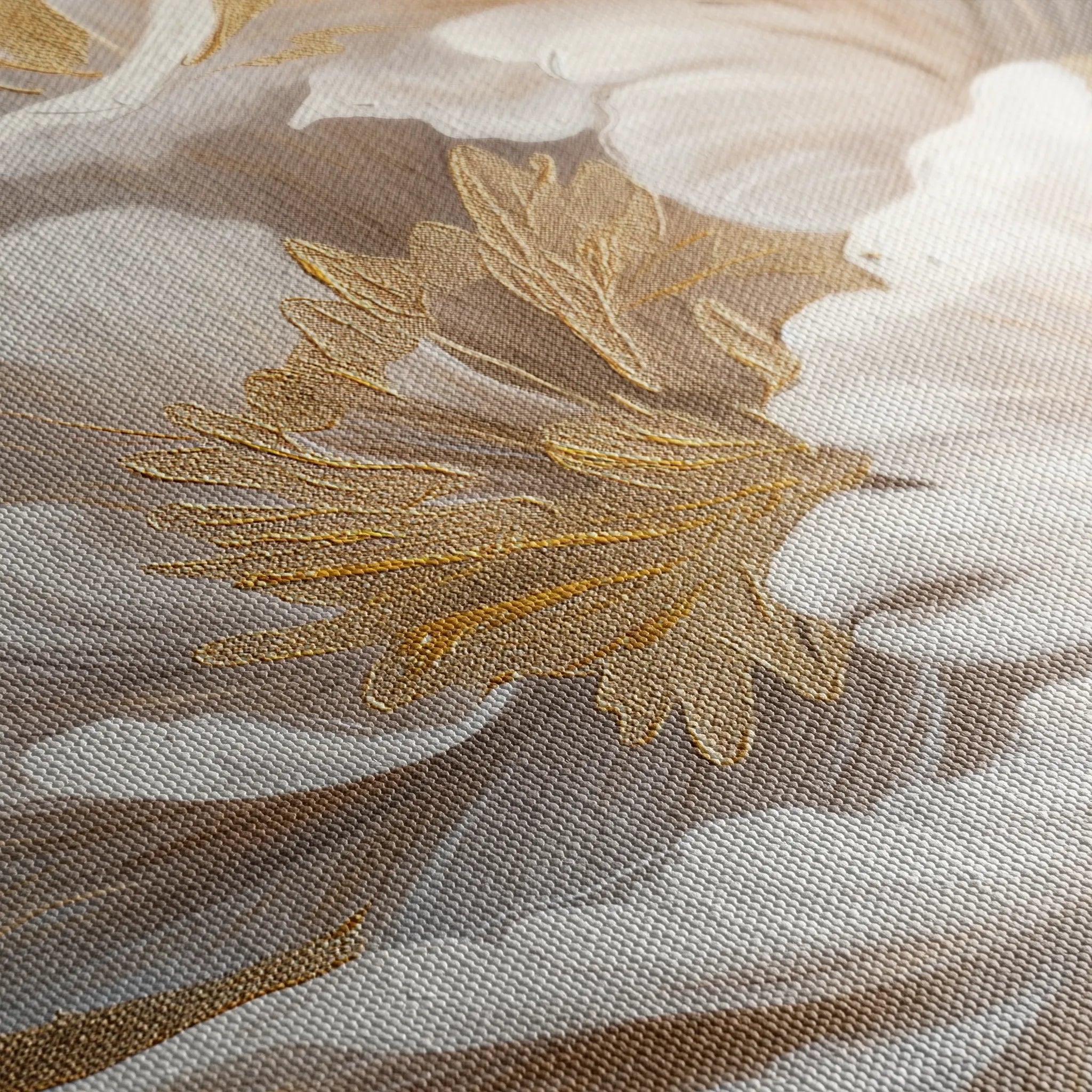 Floral 602 Canvas Art 60 x 40 cm / Black