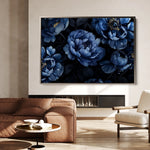 Floral 603 Canvas Art 60 x 40 cm / Black