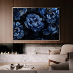 Floral 603 Canvas Art 60 x 40 cm / Black