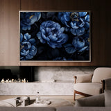 Floral 603 Canvas Art 60 x 40 cm / Black