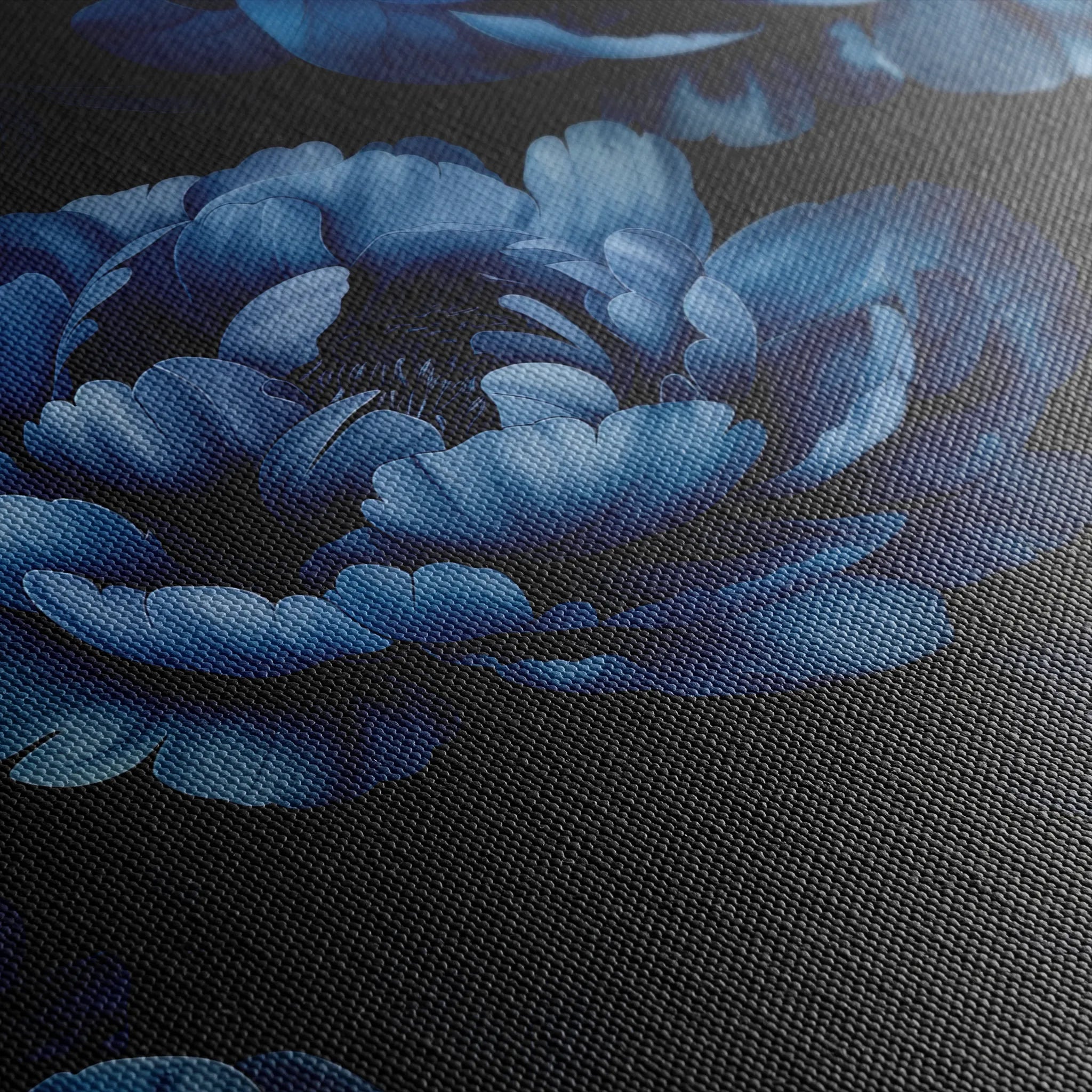 Floral 603 Canvas Art 60 x 40 cm / Black