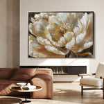 Floral 604 Canvas Art 60 x 40 cm / Black