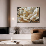 Floral 604 Canvas Art 60 x 40 cm / Black