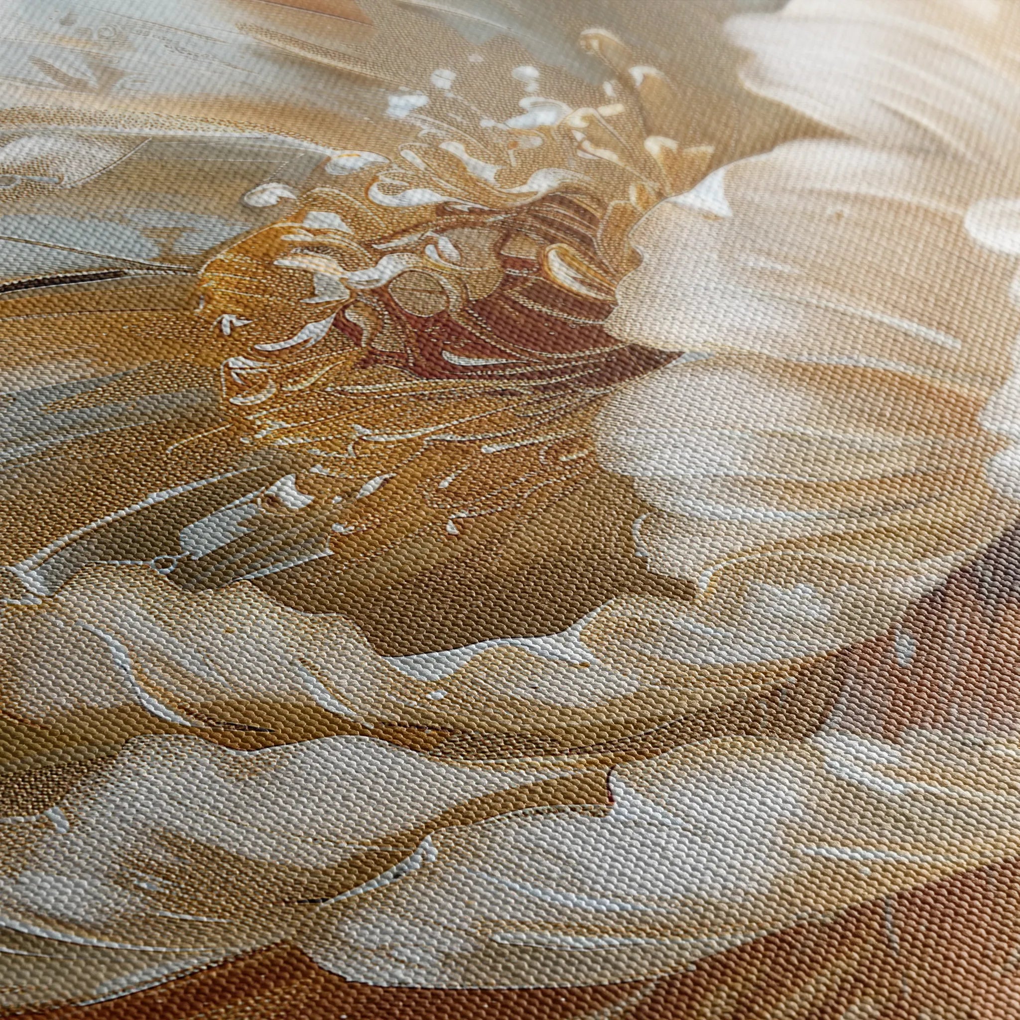 Floral 604 Canvas Art 60 x 40 cm / Black