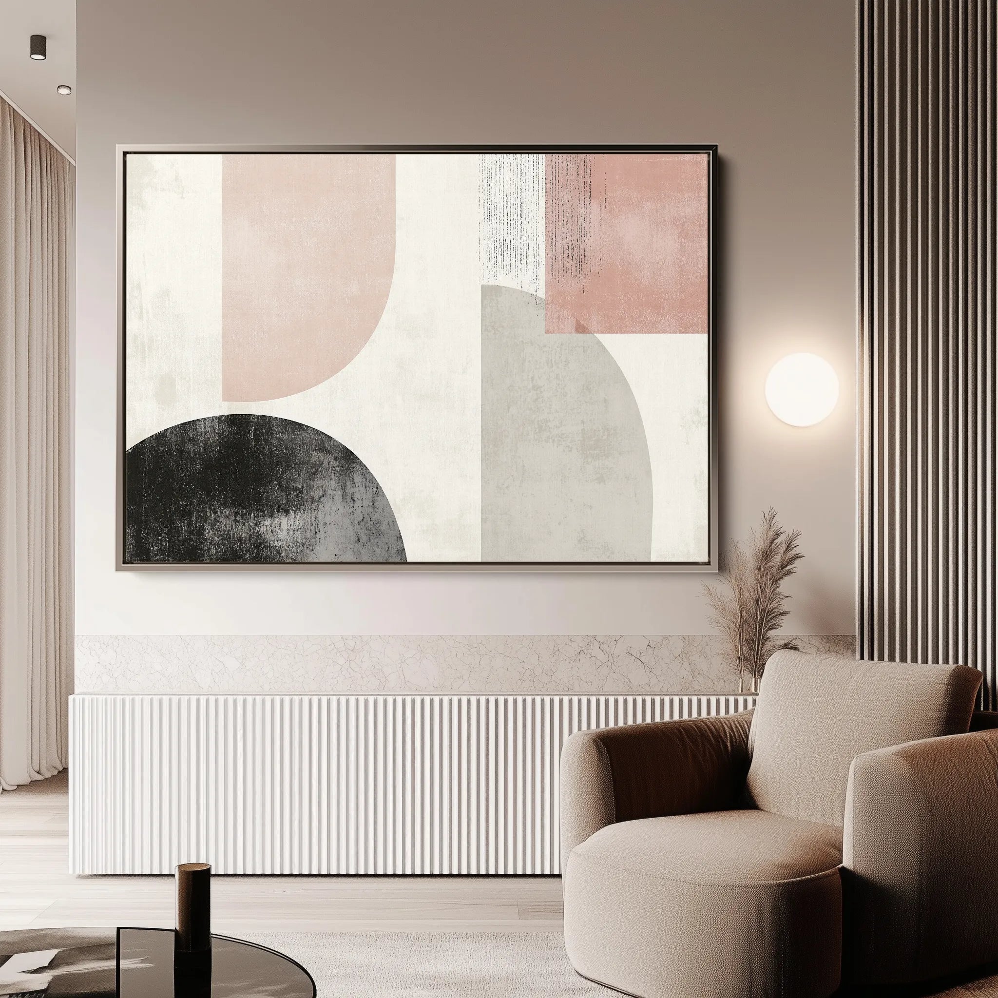 Abstract 605 Canvas Art 60 x 40 cm / Black