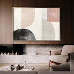 Abstract 605 Canvas Art 60 x 40 cm / Black