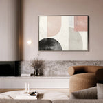 Abstract 605 Canvas Art 60 x 40 cm / Black