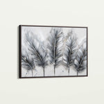Floral 605 Canvas Art 60 x 40 cm / Black
