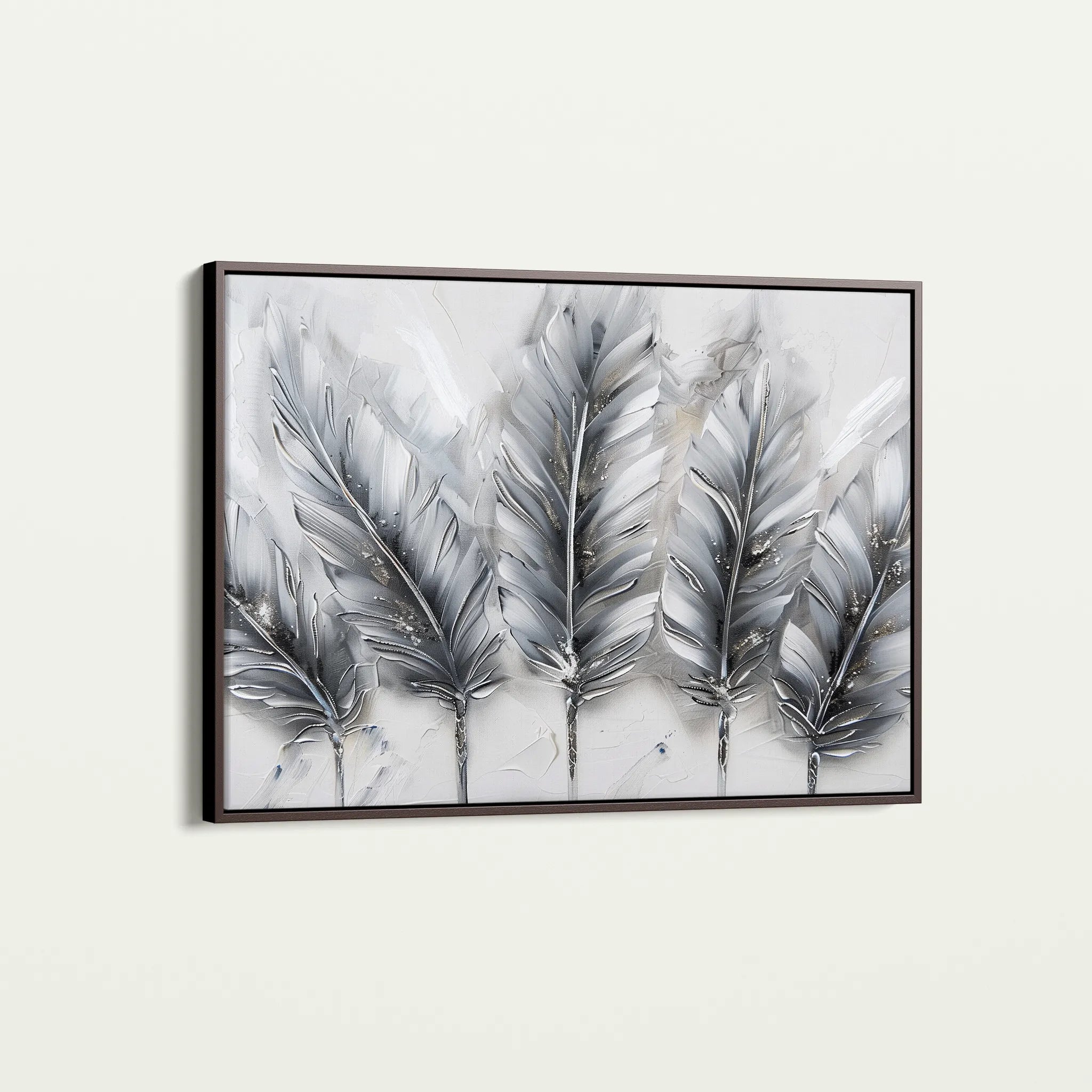 Floral 605 Canvas Art 60 x 40 cm / Black