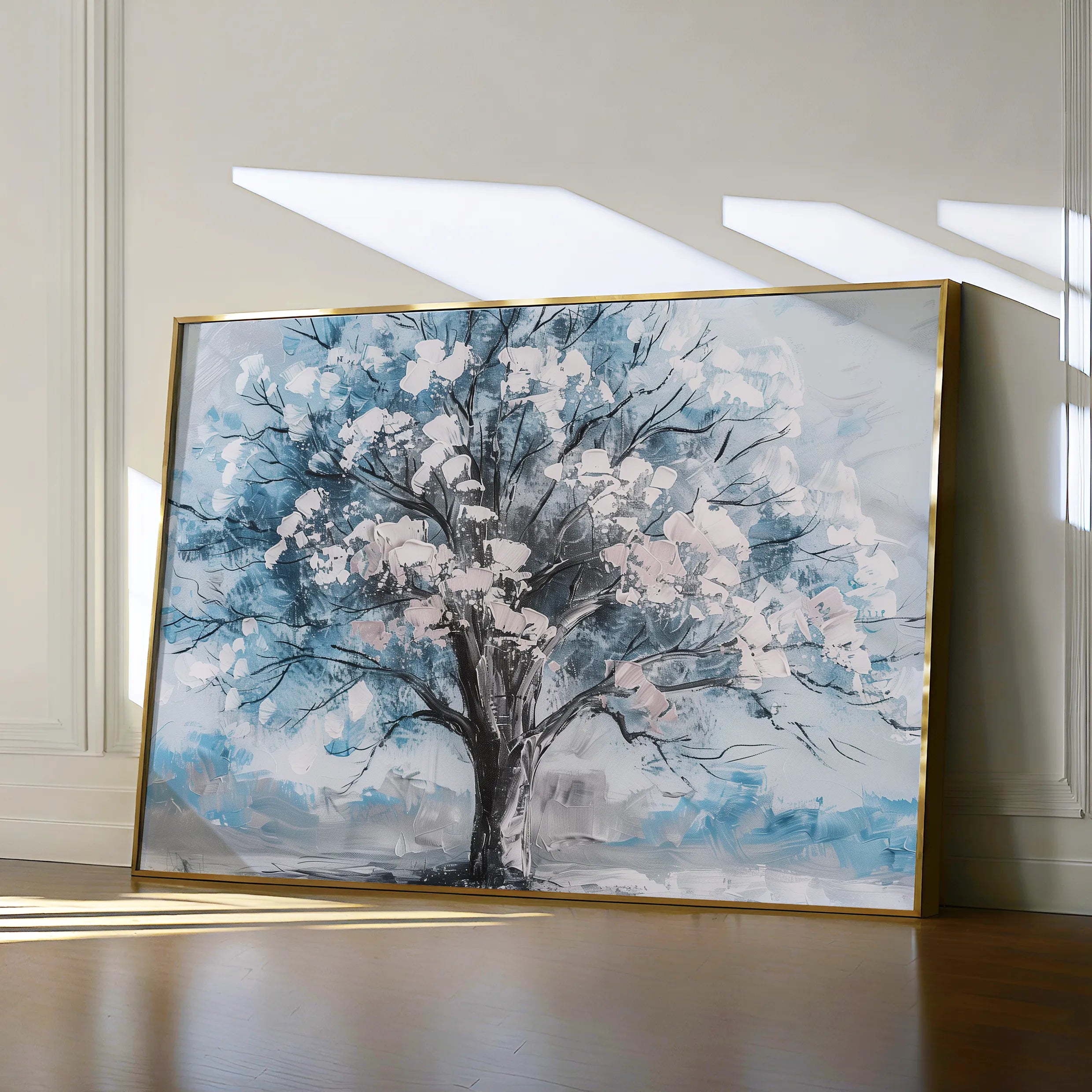 Floral 606 Canvas Art 60 x 40 cm / Black
