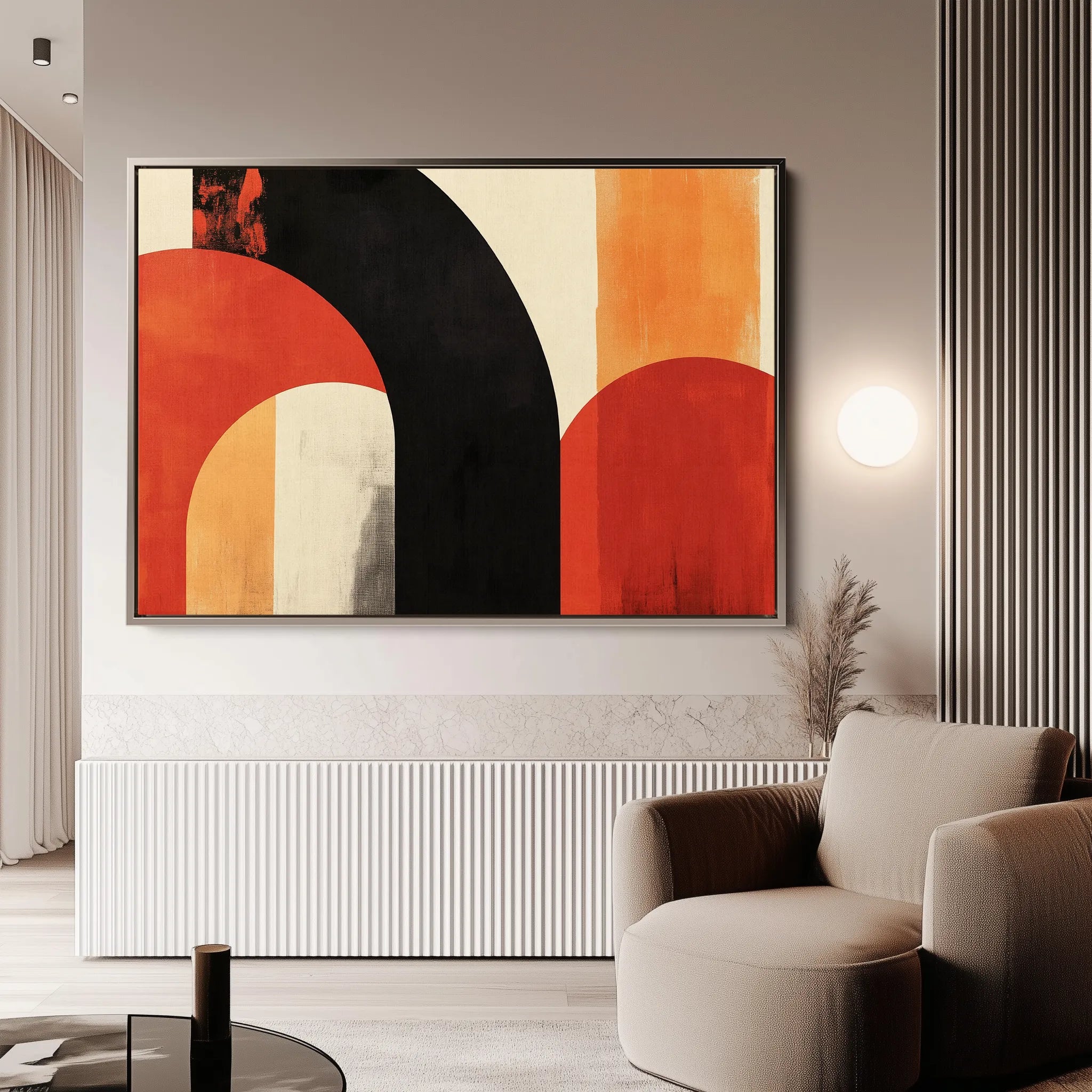 Abstract 607 Canvas Art 60 x 40 cm / Black