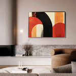 Abstract 607 Canvas Art 60 x 40 cm / Black