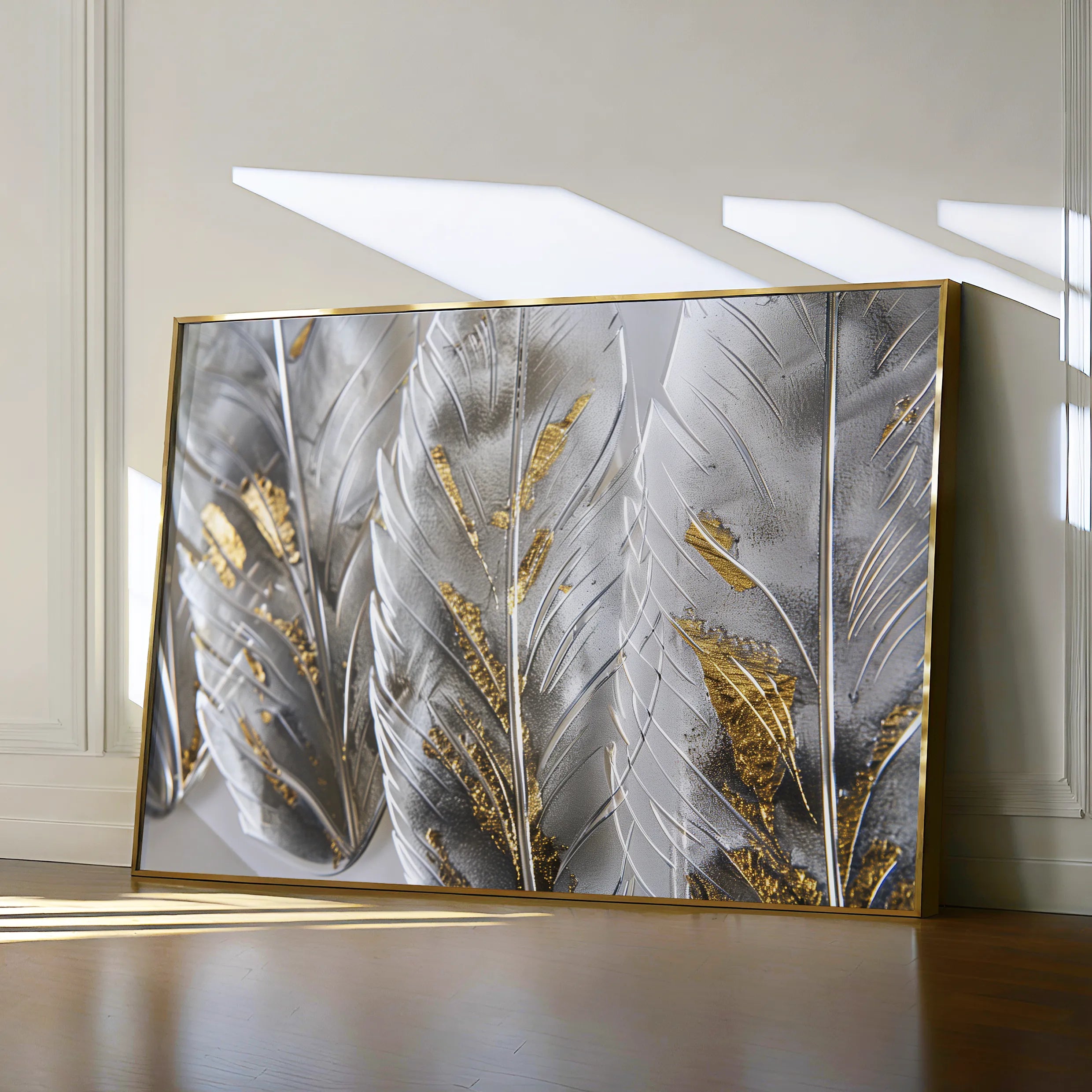 Floral 607 Canvas Art 60 x 40 cm / Black