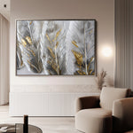Floral 607 Canvas Art 60 x 40 cm / Black