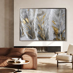 Floral 607 Canvas Art 60 x 40 cm / Black