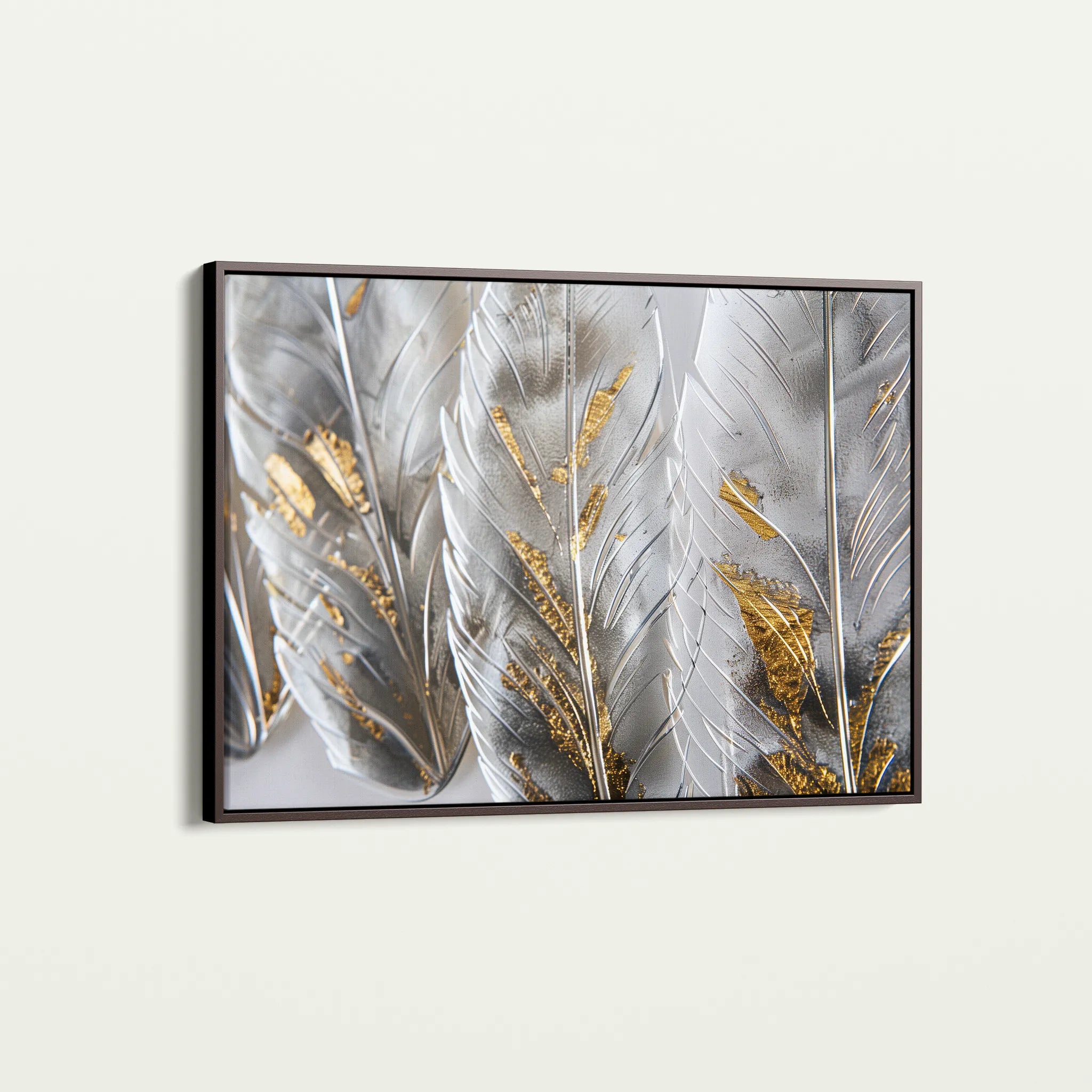 Floral 607 Canvas Art 60 x 40 cm / Black