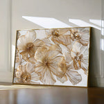 Floral 608 Canvas Art 60 x 40 cm / Black
